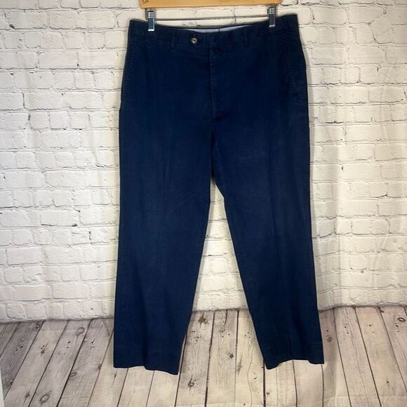 Peter Millar Lightweight Blue Cotton Khaki Dress Pants size 36 - Picture 1 of 8